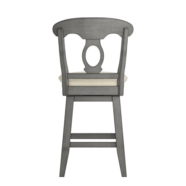 Lea Swivel Counter Stool Rubberwood Napoleon Back Padded Seat Kitchen Island