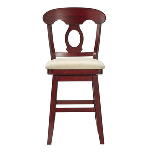 Lea Swivel Counter Stool Rubberwood Napoleon Back Padded Seat Kitchen Island