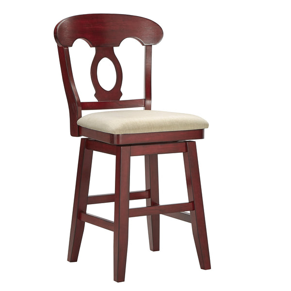 Lea Swivel Counter Stool Rubberwood Napoleon Back Padded Seat Kitchen Island