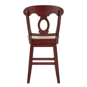 Lea Swivel Counter Stool Rubberwood Napoleon Back Padded Seat Kitchen Island