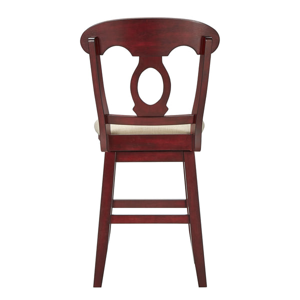 Lea Swivel Counter Stool Rubberwood Napoleon Back Padded Seat Kitchen Island