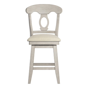 Lea Swivel Counter Stool Rubberwood Napoleon Back Padded Seat Kitchen Island