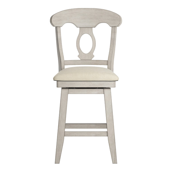 Lea Swivel Counter Stool Rubberwood Napoleon Back Padded Seat Kitchen Island