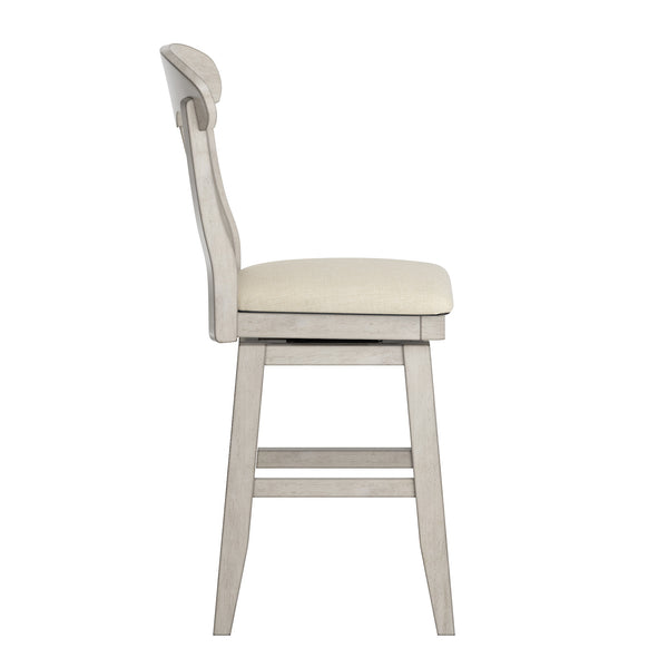 Lea Swivel Counter Stool Rubberwood Napoleon Back Padded Seat Kitchen Island