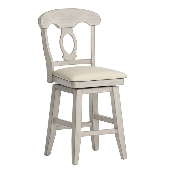 Lea Swivel Counter Stool Rubberwood Napoleon Back Padded Seat Kitchen Island