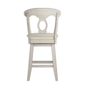 Lea Swivel Counter Stool Rubberwood Napoleon Back Padded Seat Kitchen Island