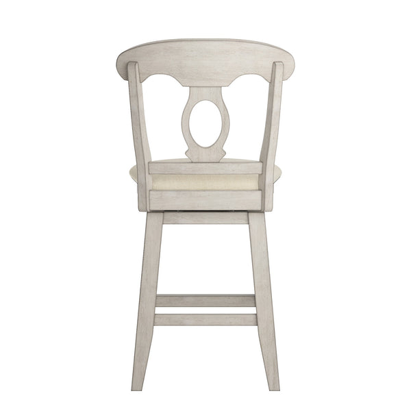 Lea Swivel Counter Stool Rubberwood Napoleon Back Padded Seat Kitchen Island