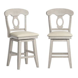 Lea Swivel Counter Stool Rubberwood Napoleon Back Padded Seat Kitchen Island