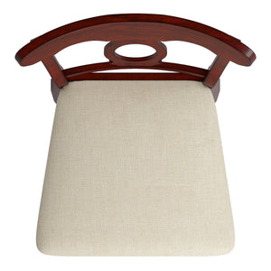 Lea Oval Napoleon Back Swivel Barstool Rubberwood Frame Upholstered Kitchen Seating