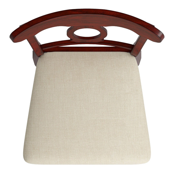 Lea Oval Napoleon Back Swivel Barstool Rubberwood Frame Upholstered Kitchen Seating