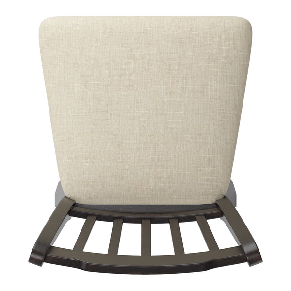 Lea Rubberwood Slat Back Swivel Counter Stool with Padded Seat and Footrest for Kitchen Islands