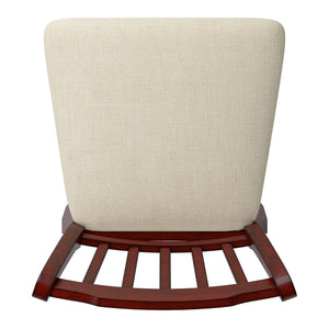 Lea Rubberwood Slat Back Swivel Counter Stool with Padded Seat and Footrest for Kitchen Islands