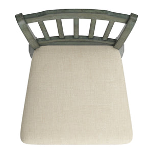 Lea Rubberwood Swivel Barstool with Slat Back and Foam Cushioned Seat
