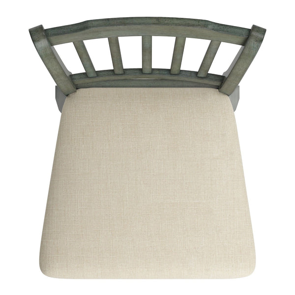Lea Rubberwood Swivel Barstool with Slat Back and Foam Cushioned Seat