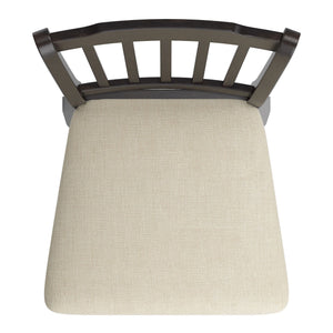 Lea Rubberwood Swivel Barstool with Slat Back and Foam Cushioned Seat