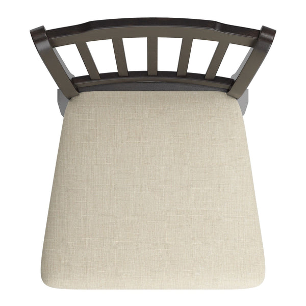 Lea Rubberwood Swivel Barstool with Slat Back and Foam Cushioned Seat