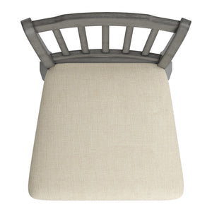 Lea Rubberwood Swivel Barstool with Slat Back and Foam Cushioned Seat