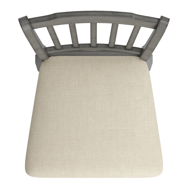 Lea Rubberwood Swivel Barstool with Slat Back and Foam Cushioned Seat
