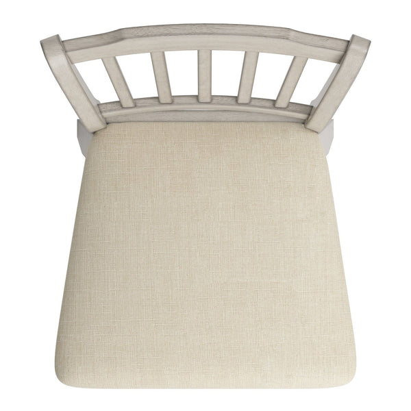 Lea Rubberwood Swivel Barstool with Slat Back and Foam Cushioned Seat