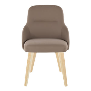 English Elm Chair Set of 2 Bentwood Frame Faux Leather Padded Dining Seat Contemporary Style B202S02121