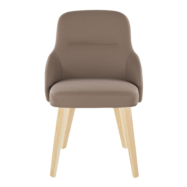 English Elm Chair Set of 2 Bentwood Frame Faux Leather Padded Dining Seat Contemporary Style B202S02121
