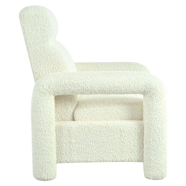 English Elm Christopher Knight Home® - 31.25" Push Back Recliner Plush Teddy Fleece Upholstered Armchair with Foam & Pocket Springs Comfort 90–120–150° Adjustments Beige N763P212864A