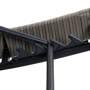 English Elm K&k Outdoor Wicker Reclining Chaise Set 2 Piece with Pull Out Tray Rolling Wheels Grey N707P395515E