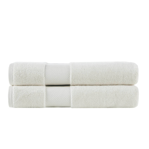 English Elm 2 Turkish Cotton Bath Sheets Set 35x70 Inches - Ultra Absorbent, Plush Spa-Luxe Towels for Home White 17.32 L x 12.6 W x 5.91 H B035P319792