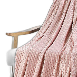 HomeRoots Twin Blush Weighted Blanket - Cozy 12 lb Polyester Woven Design for Stress Relief & Restful Sleep 531097