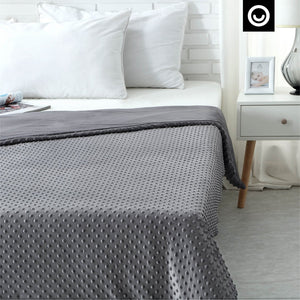 HomeRoots Twin Gray Woven Weighted Blanket - 12 lbs of Cozy Comfort for Relaxation, Anxiety Relief & Sleep 531098