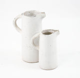 Distressed White Ceramic Pitcher (5311S) Zentique