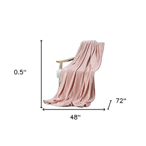 HomeRoots Twin Blush Weighted Blanket - 15 lbs of Calming Comfort for Stress Relief and Better Sleep Quality 531101