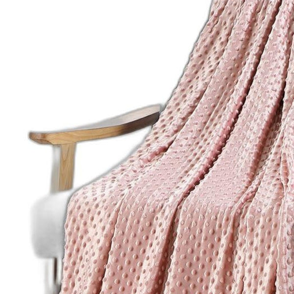 HomeRoots Twin Blush Weighted Blanket - 15 lbs of Calming Comfort for Stress Relief and Better Sleep Quality 531101
