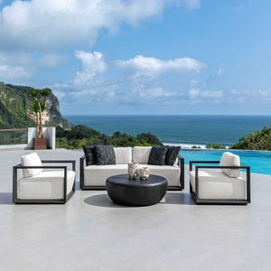 Uttermost Remsen Outdoor Lounge Chair with Durable Frame and Plush Cushion for Coastal Living
