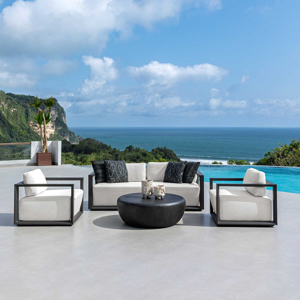 Uttermost Remsen Outdoor Lounge Chair with Durable Frame and Plush Cushion for Coastal Living