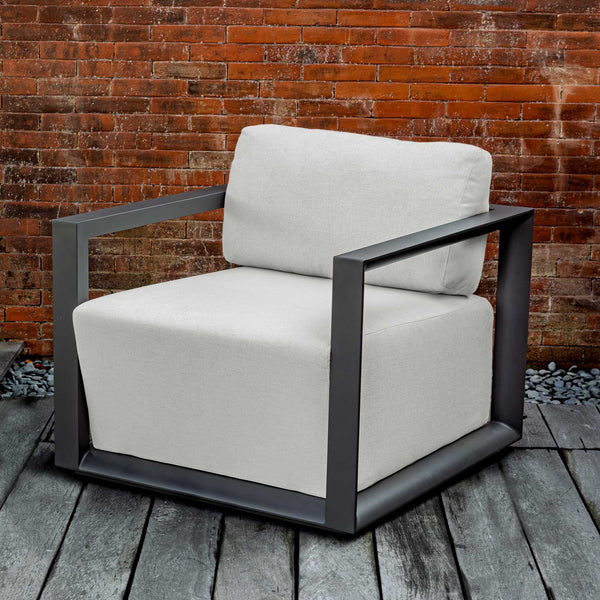 Uttermost Remsen Outdoor Lounge Chair with Durable Frame and Plush Cushion for Coastal Living