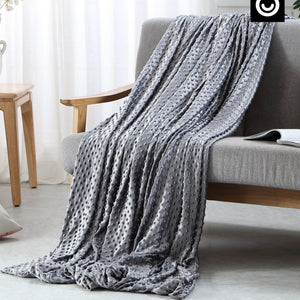 HomeRoots King Gray Woven Weighted Blanket - 25 lb Therapeutic Comfort for Restful Sleep & Stress Relief 531115