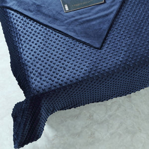HomeRoots King Navy Blue Weighted Blanket - 25 lbs of Comfort for Deeper Sleep, Stress Relief & Relaxation 531119