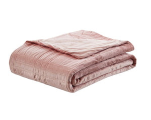 Homeroots 72" X 80" Blush Velvet Quilted Weighted Blanket Blush Velvet 531133