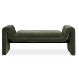 Uttermost Uttermost Manson Sculptural Velvet Upholstered Bench for Entryway Bedroom Living Room 53114