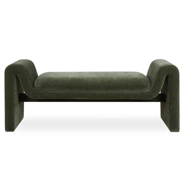 Uttermost Uttermost Manson Sculptural Velvet Upholstered Bench for Entryway Bedroom Living Room 53114