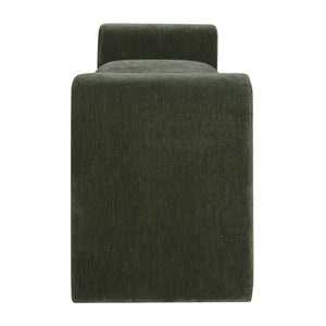 Uttermost Manson Sculptural Velvet Upholstered Bench for Entryway Bedroom Living Room