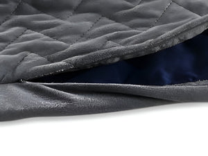Homeroots 48" X 72" Gray Quilted Microfiber Twin Weighted Duvet Throw Blanket Grey Polyester 531154
