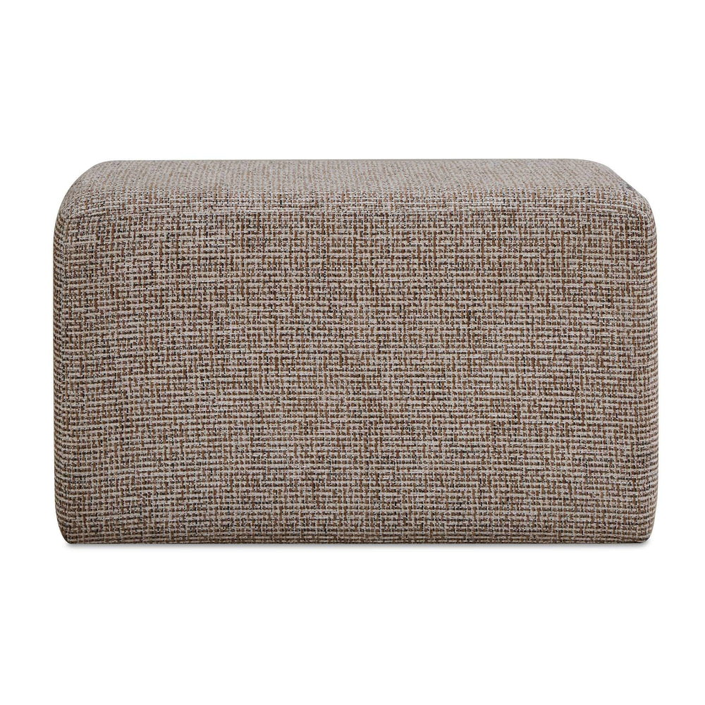 Uttermost Uttermost Kelce Checkered Woven Accent Ottoman for Living Room or Bedroom Seating 53115