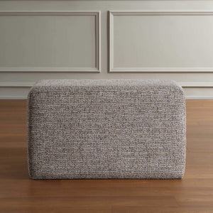 Uttermost Kelce Checkered Woven Accent Ottoman for Living Room or Bedroom Seating