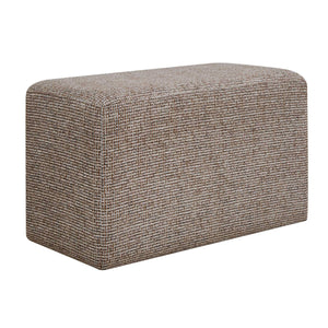 Uttermost Kelce Checkered Woven Accent Ottoman for Living Room or Bedroom Seating