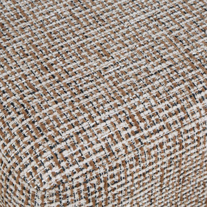 Uttermost Kelce Checkered Woven Accent Ottoman for Living Room or Bedroom Seating