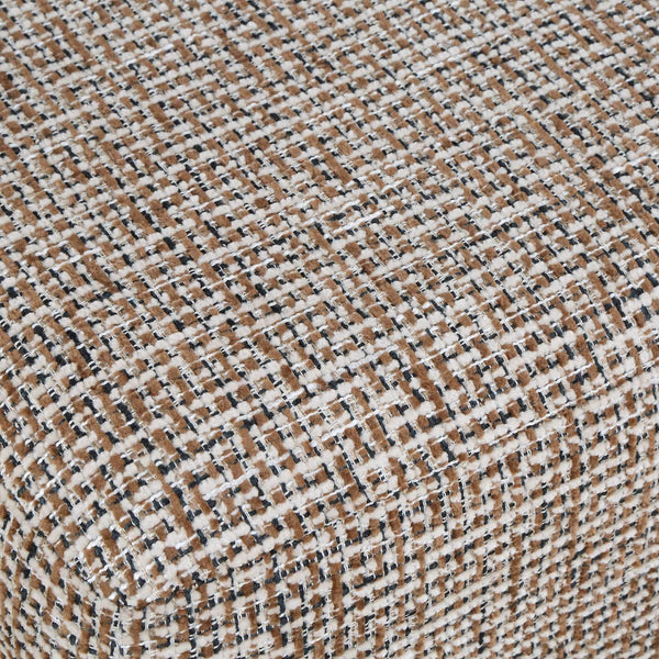 Uttermost Kelce Checkered Woven Accent Ottoman for Living Room or Bedroom Seating