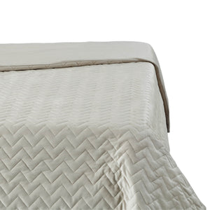 Homeroots 48" X 72" Beige Velvet Quilted Weighted Blanket Taupe Velvet 531160