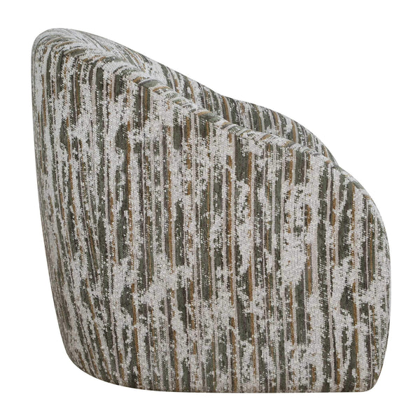 Uttermost Mari Barrel Back Boucle Swivel Accent Chair for Living Room